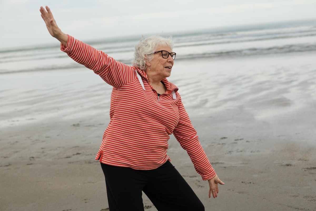 Person doing gentle joint exercises