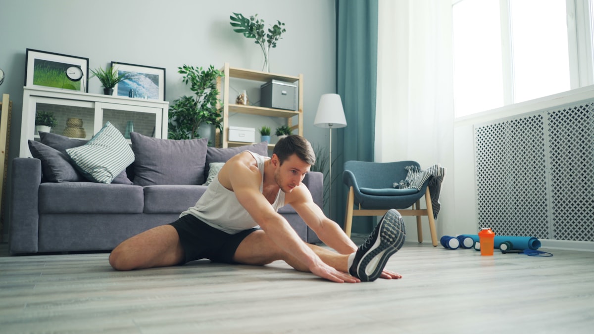 Evening stretching and joint-friendly meal